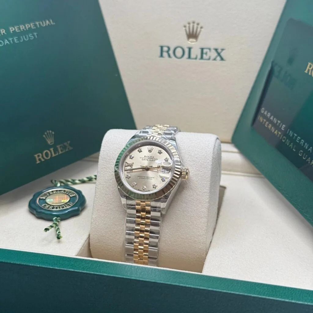 RLX Lady-Datejust 31mm 279173 Champagne Diamond Dial Oyster Bracelet