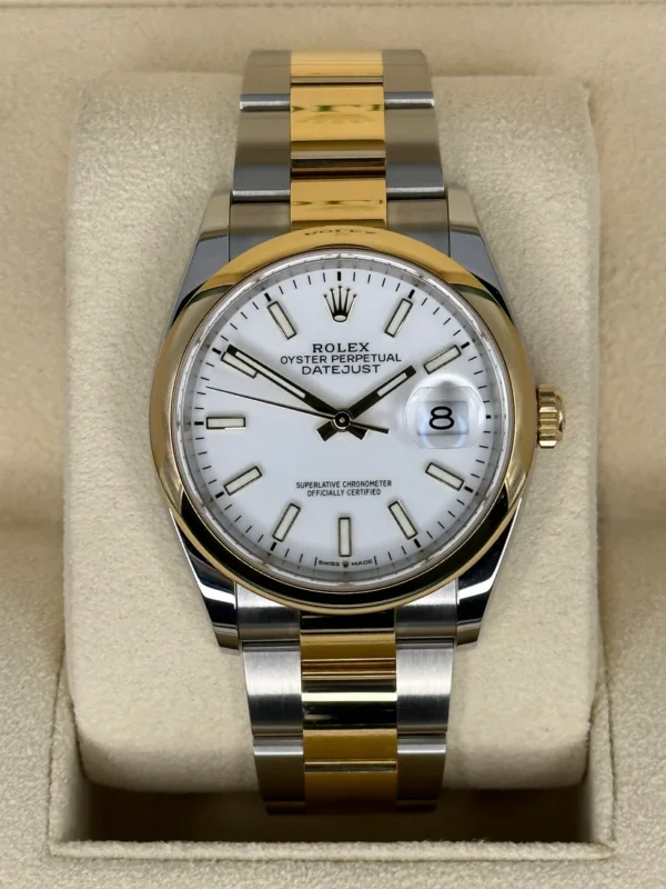 RLX Datejust 36mm 126203 White Dial Domed Bezel Jubilee Bracelet