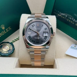 RLX Datejust 41mm 126301 Sundust Slate Roman Dial Oyster Bracelet