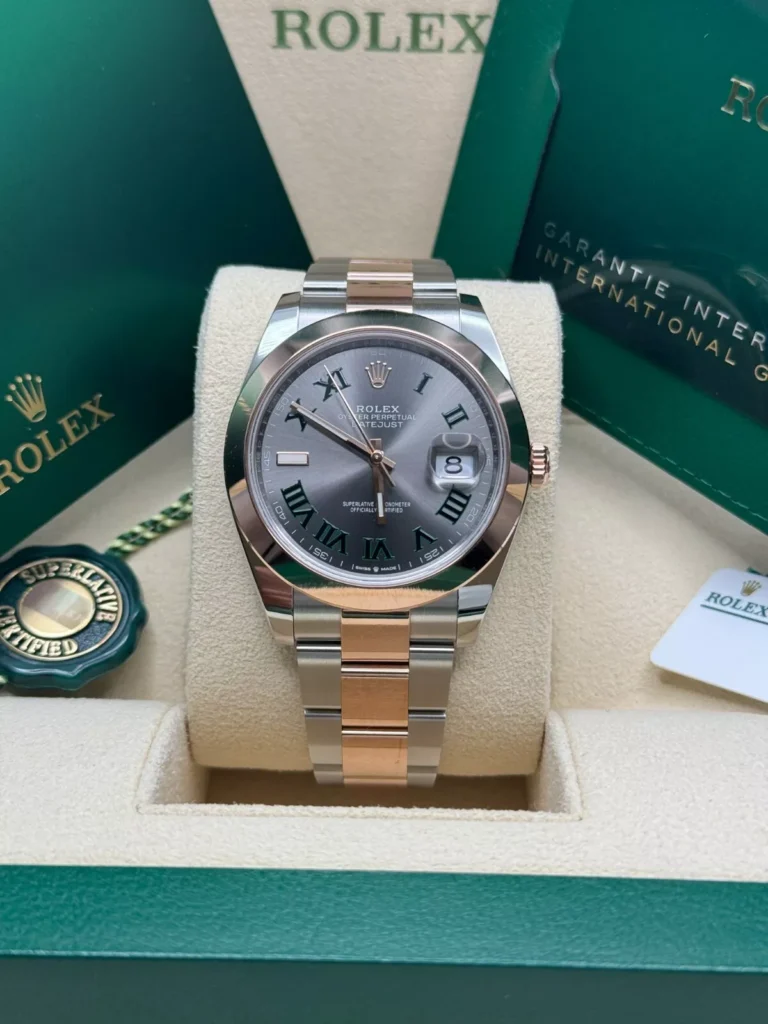 RLX Datejust 41mm 126301 Sundust Slate Roman Dial Oyster Bracelet