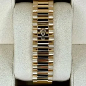 RLX Day-Date "President" 40mm Yellow Gold Champagne Diamond Baguette Dial - 228238
