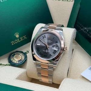 RLX Datejust 41mm 126301 Sundust Slate Roman Dial Oyster Bracelet