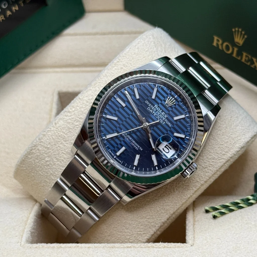 RLX Datejust 36mm 126234 Blue Fluted Motif Dial Jubilee Bracelet