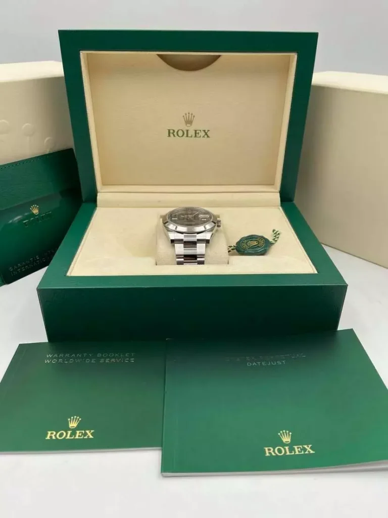 RLX Datejust 41mm 126300 Slate Roman Oyster Stainless Steel Watch