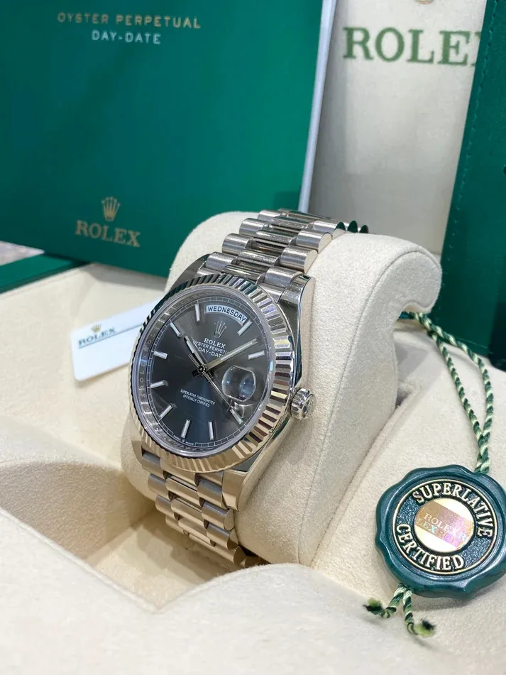 RLX Day-Date 40mm Slate Diamonds Dial 228236-0013