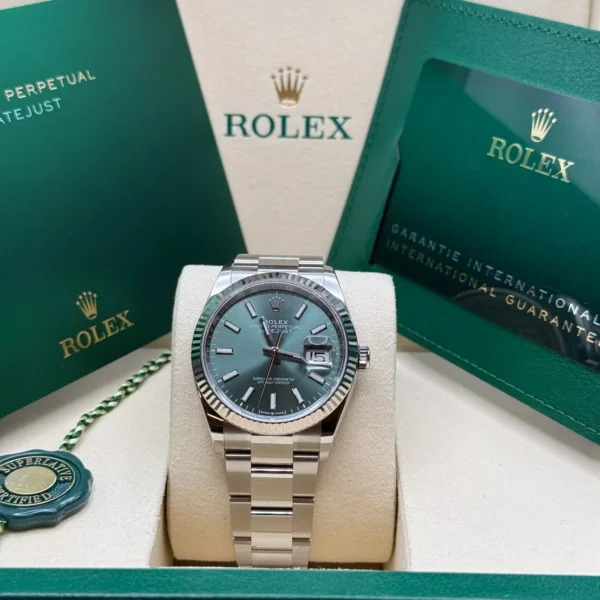 RLX Datejust 36mm 126234 Mint Green Dial Jubilee Bracelet Watch