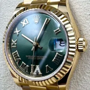 RLX Datejust m278278-0030 Olive Green 31mm Dial President Bracelet Watch