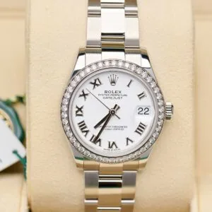 RLX Datejust m278384RBR-0013/0014 White 31mm Dial Oyster Watch