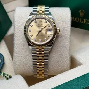 RLX Lady-Datejust 31mm 279173 Champagne Diamond Dial Oyster Bracelet