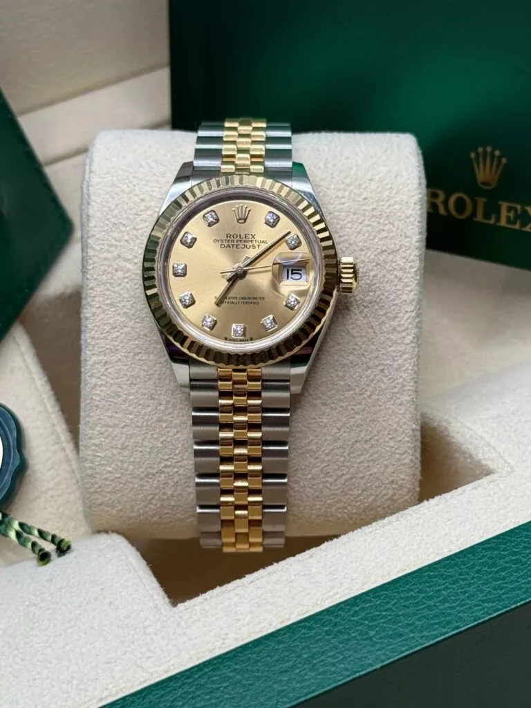 RLX Lady-Datejust 31mm 279173 Champagne Diamond Dial Oyster Bracelet