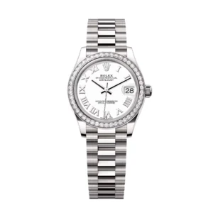 RLX Datejust m278289RBR-0007 White Dial White Gold President Watch