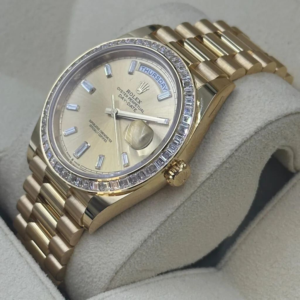 RLX Day-Date 40mm 228398TBR-0002 Champagne Dial President Watch