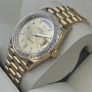 RLX Day-Date 40mm 228398TBR-0002 Champagne Dial President Watch