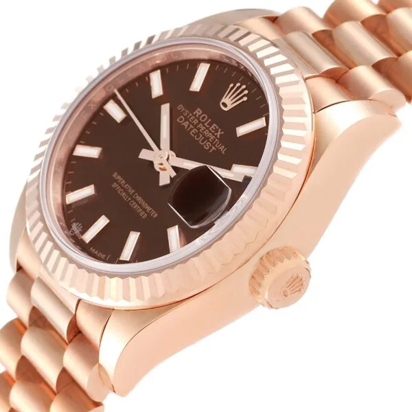 RLX Lady-Datejust 31mm 279175 Chocolate Dial President Everose Gold