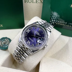 RLX Datejust 36mm 126234 Datejust Aubergine Purple Diamond Roman Oyster Stainless Steel