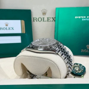 RLX Datejust 41mm 126334 Dark Rhodium Index Jubilee Stainless Steel