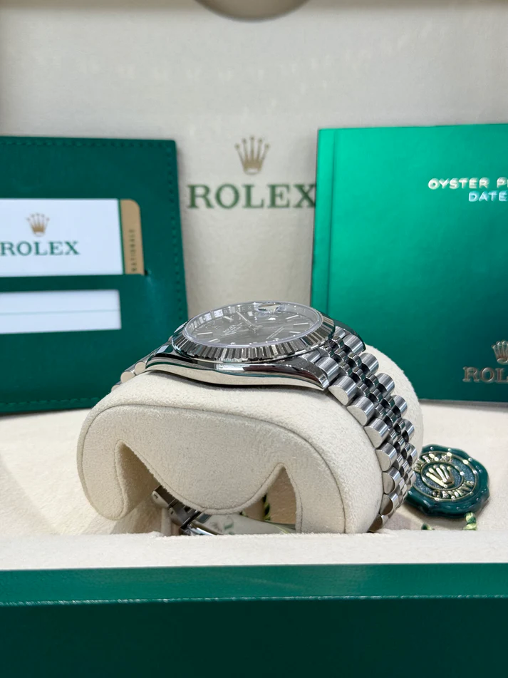 RLX Datejust 41mm 126334 Dark Rhodium Index Jubilee Stainless Steel