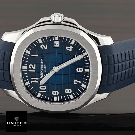Patek Philippe White Gold Replica 2 Patek Philippe Blue Dial Bracelet Replica grey background