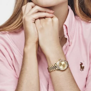 RLX Lady-Datejust 31mm 279138RBR Champagne Diamond Dial and Diamond Bezel Yellow Gold Bracelet