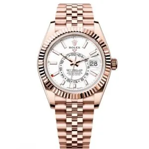 RLX Sky-Dweller 42mm 336935-0003/0007 Rose Gold White Dial Oyster