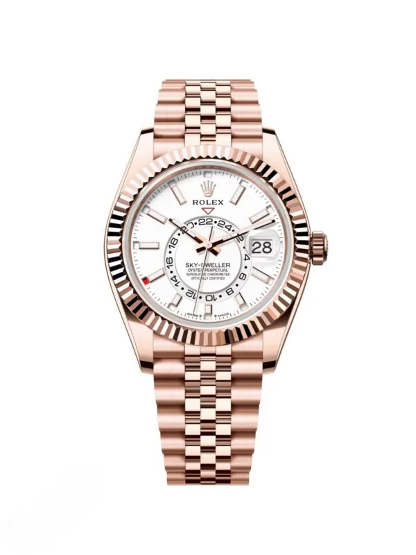 RLX Sky-Dweller 42mm 336935-0003/0007 Rose Gold White Dial Oyster