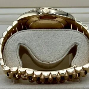RLX Day-Date "President" 40mm Yellow Gold White Roman Dial Diamond Bezel - 228348rbr