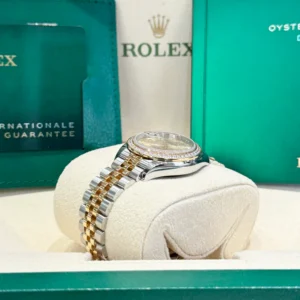 RLX Lady-Datejust 31mm 279383RBR Champagne Diamond Dial Yellow Rolesor Oyster Bracelet