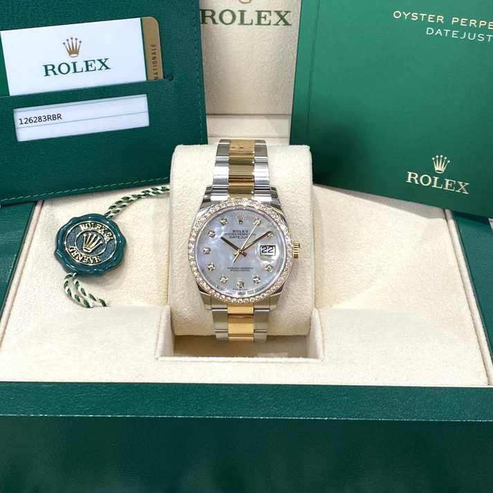 RLX Datejust 36mm 126283 White Mother-of-Pearl Dial Jubilee Bracelet Watch