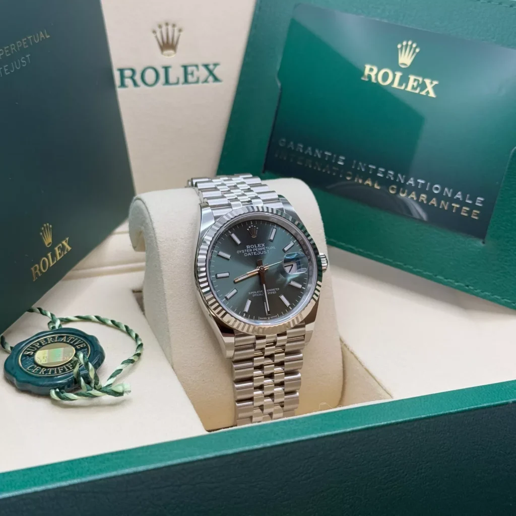 RLX Datejust 41mm Mint Green Dial Jubilee Bracelet Watch - 126334