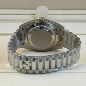 RLX Day-Date "President" 40mm Platinum Meteorite Diamond Baguette Dial - 228236