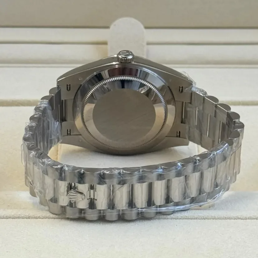 RLX Day-Date "President" 40mm Platinum Meteorite Diamond Baguette Dial - 228236