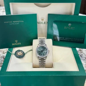 RLX Datejust m278384RBR-0021/0022 Mint Green 31mm Dial Oyster Watch