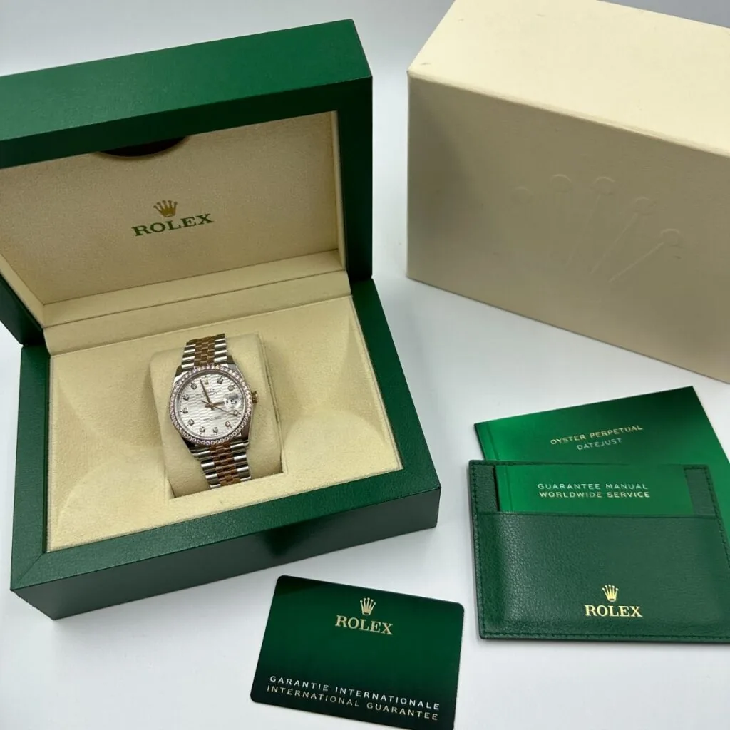 RLX Datejust 36mm 126281 Silver Palm Index Dial Jubilee Bracelet