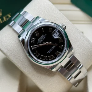 RLX Datejust m278240-0001/0002 31mm Black Roman Domed Bezel Oyster Oystersteel