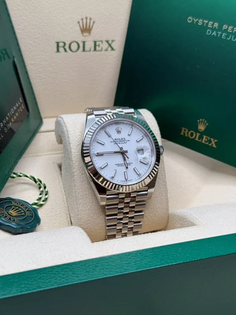 RLX Datejust 41mm White Index Oyster Stainless Steel Men’s Watch - 126334