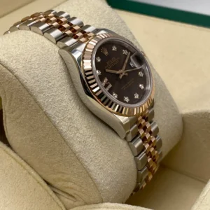 RLX Lady-Datejust 31mm 279171 Chocolate Diamond Set Oyster Stainless Steel and Rose Gold