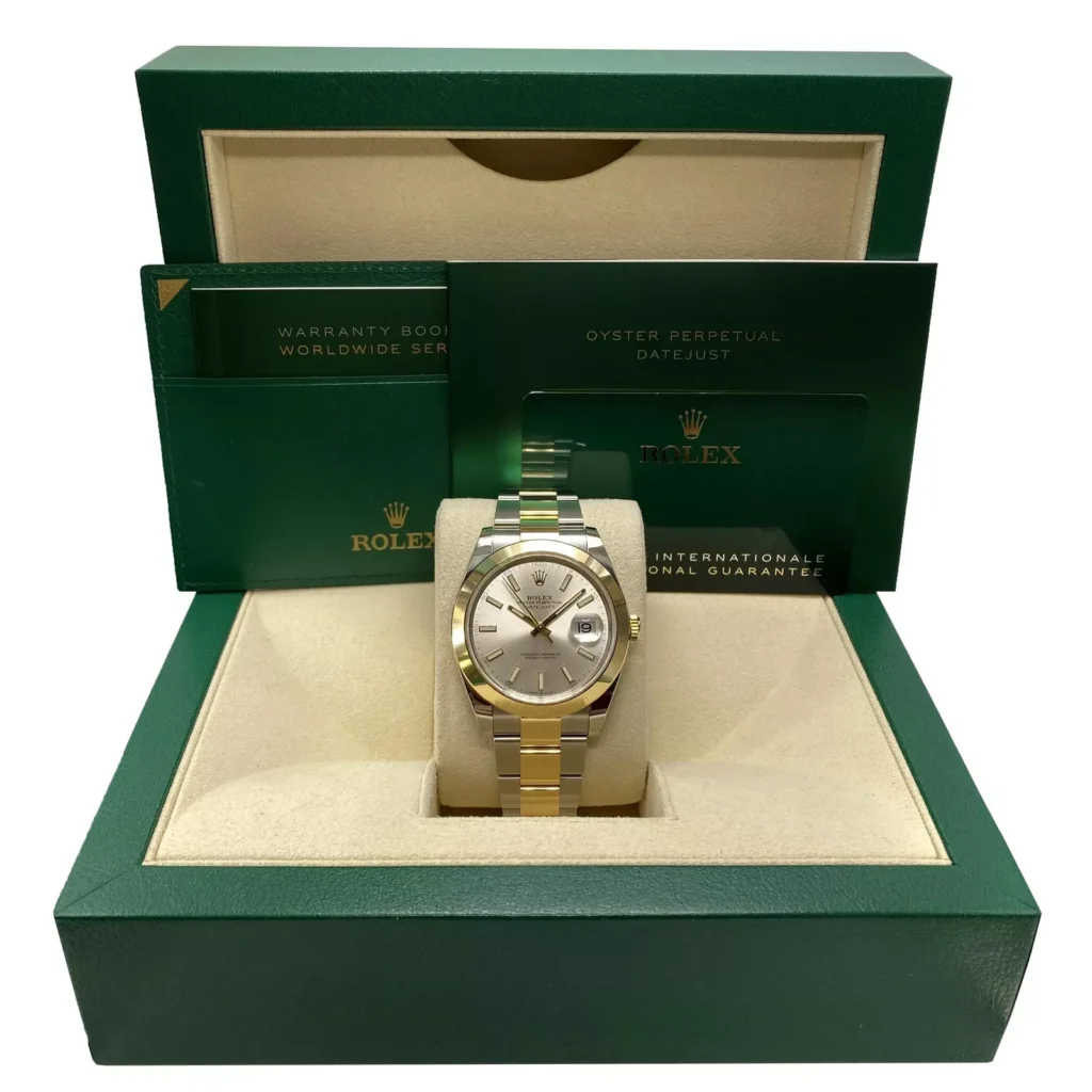 RLX Datejust 41mm 126303 Silver Index Oyster Steel and Yellow Gold Mens Watch