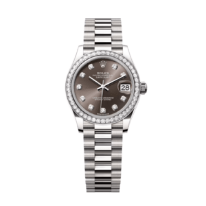 RLX Datejust m278289RBR-0006 Dark Grey Dial White Gold President Watch