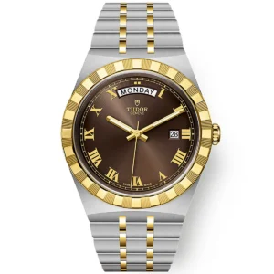 TUDOR Royal Date/Day 41mm S&G Brown Roman Dial Automatic Watch M28603-0007