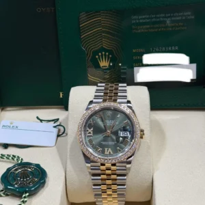 RLX Datejust 36mm 126283 Olive Green Dial Jubilee Bracelet Watch