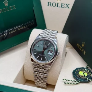 RLX Datejust 36mm 126200 Mint Green Dial Stainless Steel Oyster Bracelet Watch
