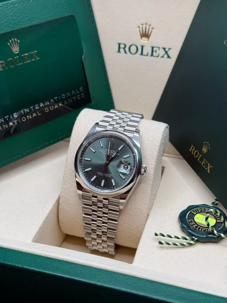 RLX Datejust 36mm 126200 Mint Green Dial Stainless Steel Oyster Bracelet Watch