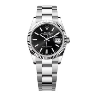 RLX Datejust 36mm 126234 Black Index Jubilee Stainless Steel Mens Watch