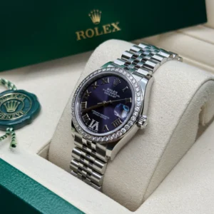 RLX Datejust m278384RBR-0029/0030 Aubergine 31mm Dial Jubilee Watch