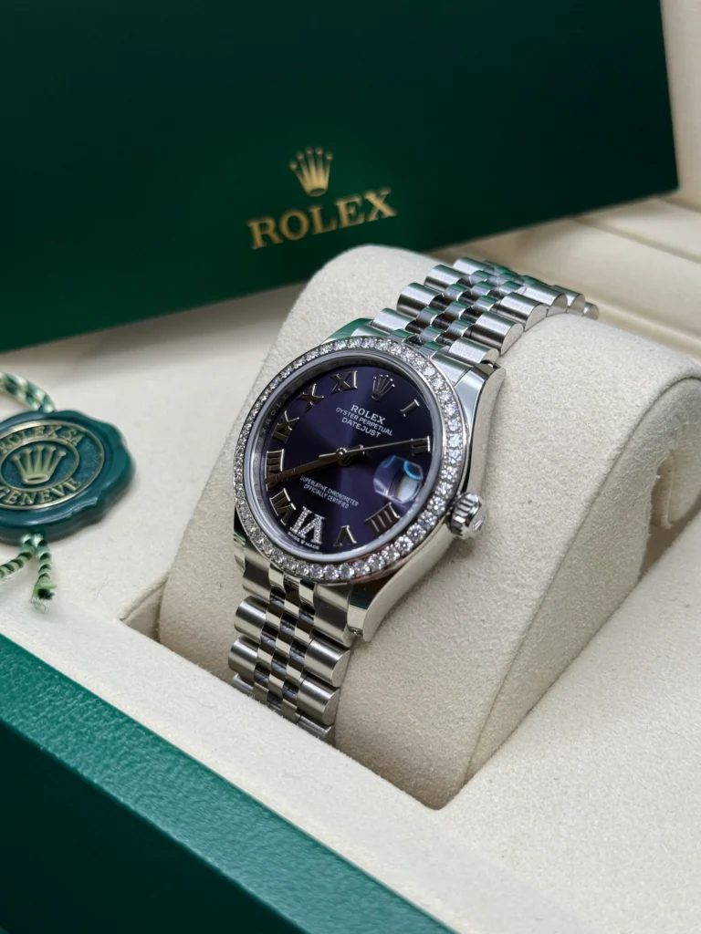 RLX Datejust m278384RBR-0029/0030 Aubergine 31mm Dial Jubilee Watch