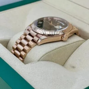 RLX Day-Date "President" 40mm Everose Gold Chocolate Roman Dial - 228235