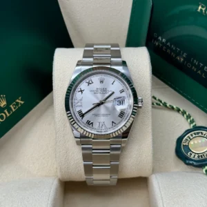 RLX Datejust 36mm 126234 White Roman Dial Oyster Stainless Steel Mens