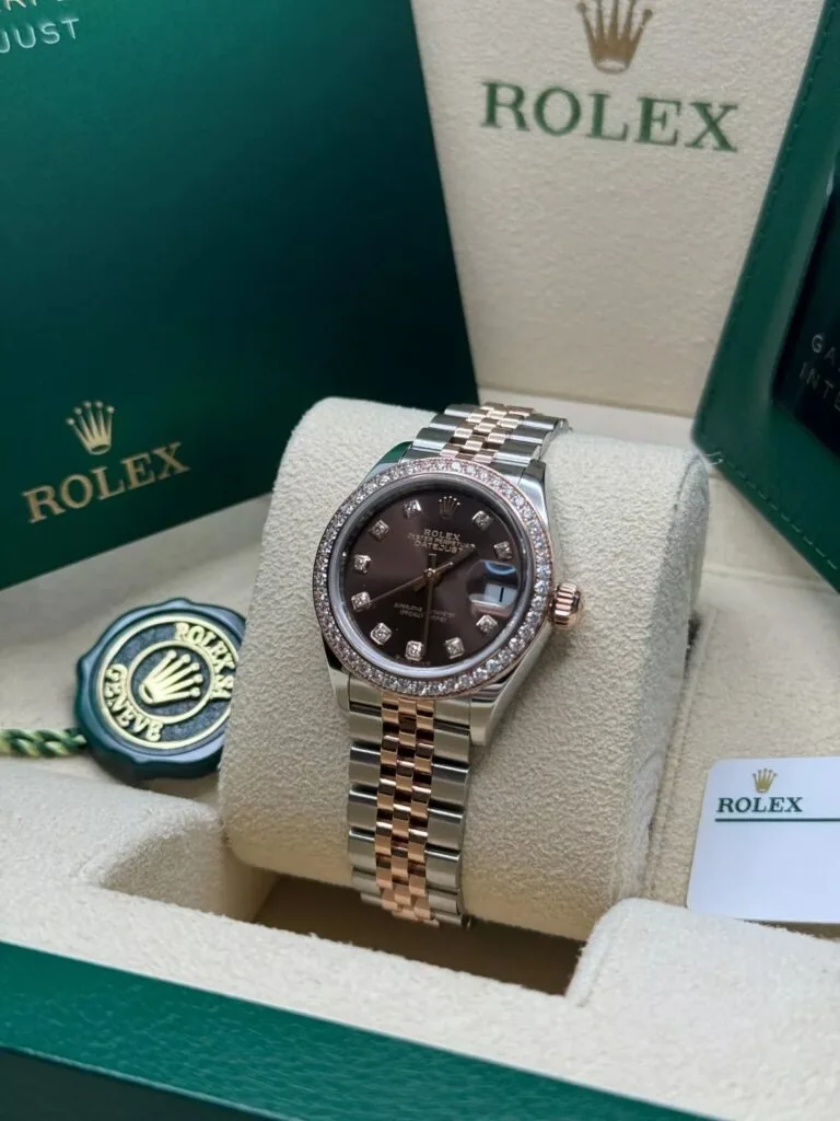 RLX Lady-Datejust 31mm 279381RBR Chocolate Diamond Dial Oyster Bracelet