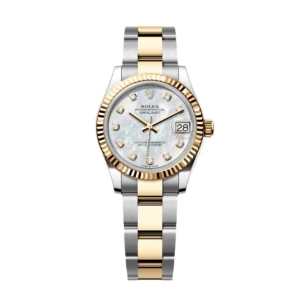 RLX Datejust m278273-0027/0028 31mm White Mother-of-Pearl Dial Stainless Steel and Yellow Gold Oyster Watch