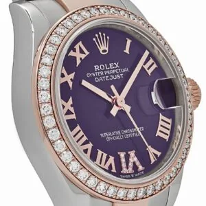 RLX Datejust m278381-0015/0016 Aubergine Roman Dial 31mm Oyster Bracelet